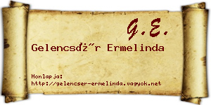 Gelencsér Ermelinda névjegykártya